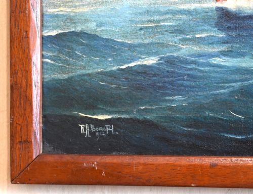 AUSTRALIAN SHIP OIL PAINTING BY RABORSTEL - ADDITIONAL PHOTO 4