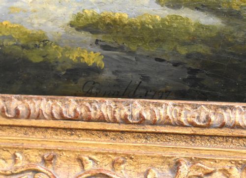 FINE EIGHTEENTH CENTURY OIL LANDSCAPE BY GEORGE ARNALD - ADDITIONAL PHOTO 4
