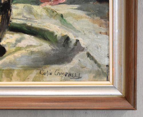 STILL LIFE OIL OF HYDRANGEAS BY COLIN CAMPBELL - ADDITIONAL PHOTO 5