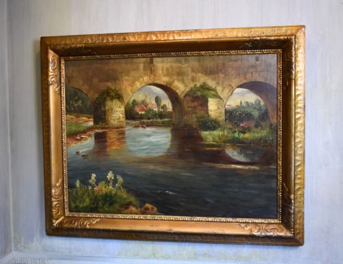 LARGE OIL PAINTING BY FRANZ REDERBROILI