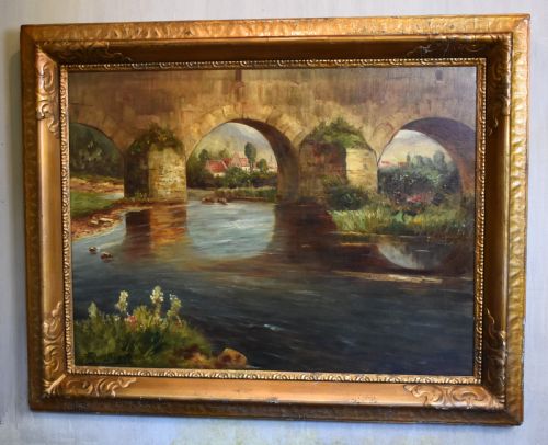 LARGE OIL PAINTING BY FRANZ REDERBROILI - ADDITIONAL PHOTO 1