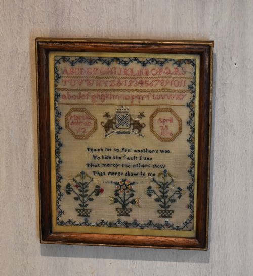 charming small georgian needlework sampler - CATEGORY: ANTIQUE MISCELLANEOUS - DATED GEORGIAN