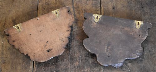 PAIR OF GOTHIC REVIVAL OAK WALL BRACKETS - ADDITIONAL PHOTO 7