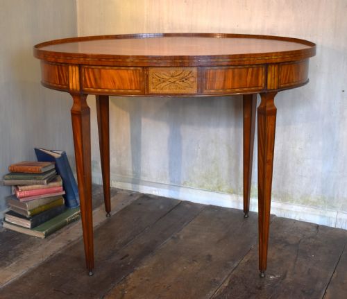 FINE INLAID SATINWOOD CENTRE TABLE - ADDITIONAL PHOTO 5