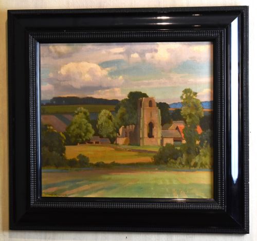 THE PRIORY RUINS OIL PAINTING BY WILLIAM KNIGHT - ADDITIONAL PHOTO 4