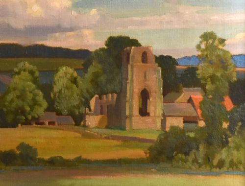 THE PRIORY RUINS OIL PAINTING BY WILLIAM KNIGHT - ADDITIONAL PHOTO 5