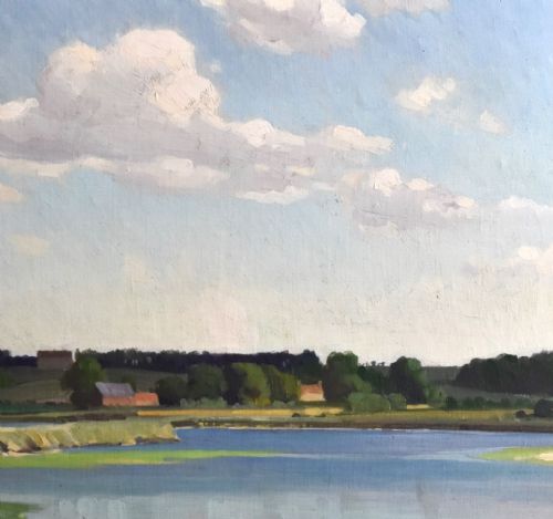 A BRIGHT AUGUST MORNING OIL PAINTING BY WILLIAM KNIGHT - ADDITIONAL PHOTO 3