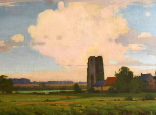 THE RUINED TOWER OIL PAINTING BY WILLIAM KNIGHT - ADDITIONAL PHOTO 5