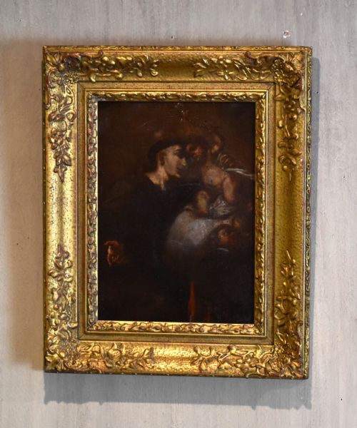 seventeenth century oil painting of saint anthony of padua - CATEGORY: ANTIQUE ART - DATED 1700