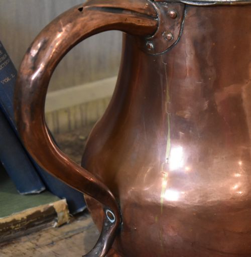 LARGE GEORGIAN TWO GALLON COPPER JUG - ADDITIONAL PHOTO 2