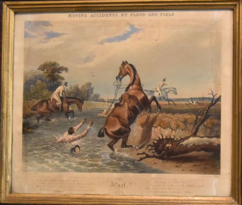 SET OF FOUR REGENCY HUNTING PRINTS IN BURR YEW FRAMES - ADDITIONAL PHOTO 3