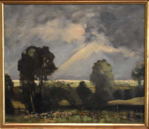 AFTER THE STORM BENFLEET OIL LANDSCAPE BY WILLIAM GEORGE ROBB - ADDITIONAL PHOTO 5
