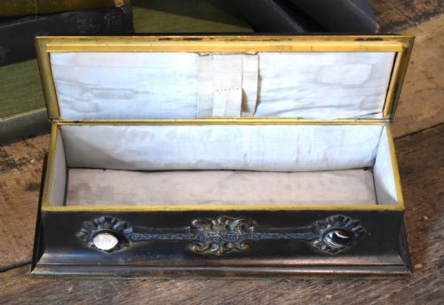 FINE VICTORIAN AGATE MOUNTED GLOVE BOX - ADDITIONAL PHOTO 3