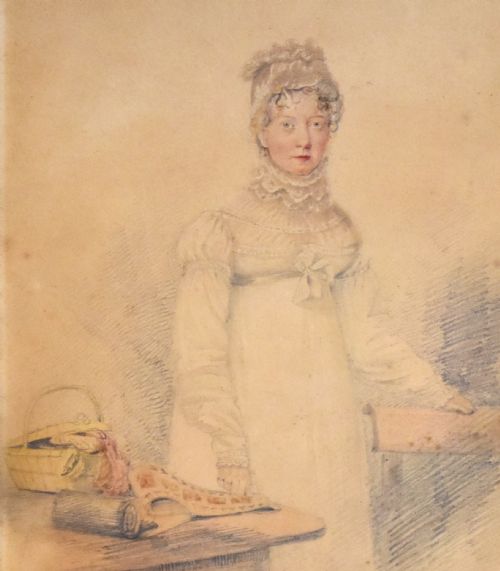 REGENCY WATERCOLOUR PORTRAIT OF A LADY - ADDITIONAL PHOTO 3