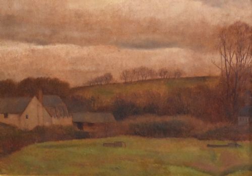 LANDSCAPE OIL PAINTING BY FRANK HUGHES - ADDITIONAL PHOTO 4