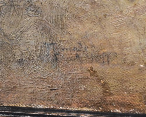 VICTORIAN OIL PAINTING OF A TRAIN - ADDITIONAL PHOTO 2