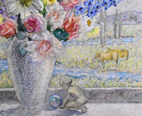STILL LIFE OIL PAINTING BY MARJORIE MOORE - ADDITIONAL PHOTO 5