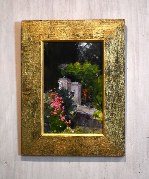Garden Scene Oil Painting by Graham Petrie 1859-1940