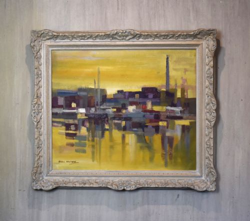abstract oil painting of london by arthur bell foster - CATEGORY: ANTIQUE ART - DATED 1930