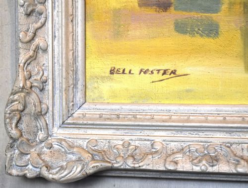 ABSTRACT OIL PAINTING OF LONDON BY ARTHUR BELL FOSTER - ADDITIONAL PHOTO 4