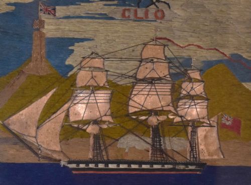 FINE VICTORIAN SHIP WOOLWORK - ADDITIONAL PHOTO 3