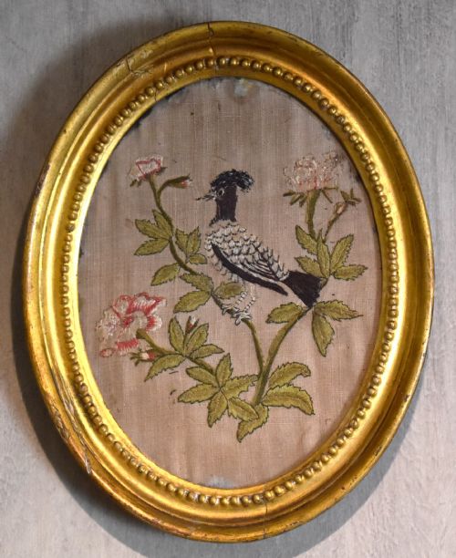 GEORGIAN NEEDLEWORK OF A BIRD BY SUSANNAH CLEVELAND - ADDITIONAL PHOTO 1