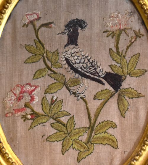 GEORGIAN NEEDLEWORK OF A BIRD BY SUSANNAH CLEVELAND - ADDITIONAL PHOTO 3