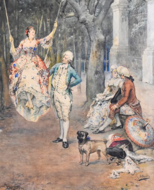 LARGE WATERCOLOUR BY ARTURO ORSELLI - ADDITIONAL PHOTO 3