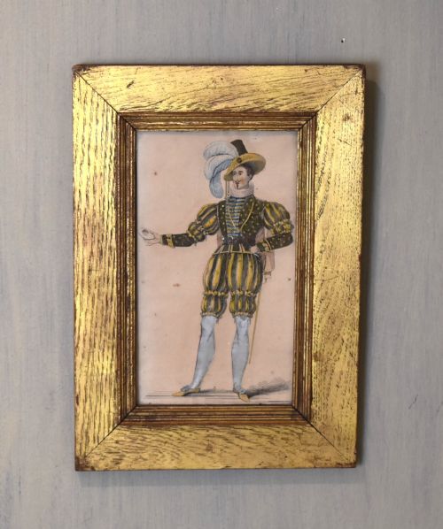 nineteenth century tinsel print - CATEGORY: ANTIQUE ART - DATED REGENCY
