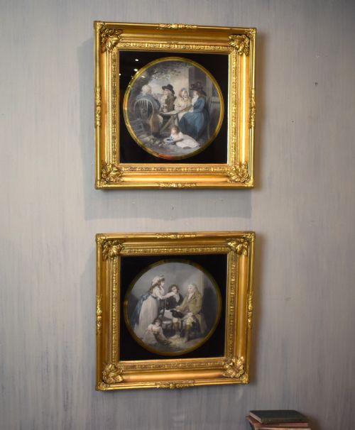 fine pair of prints after george morland - CATEGORY: ANTIQUE ART - DATED REGENCY