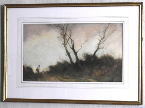 WHEN TREES ARE BARE WATERCOLOUR BY W TATTON WINTER - ADDITIONAL PHOTO 1