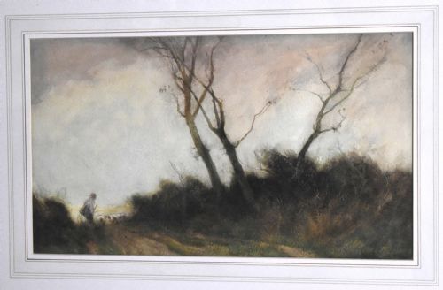 WHEN TREES ARE BARE WATERCOLOUR BY W TATTON WINTER - ADDITIONAL PHOTO 2