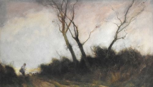 WHEN TREES ARE BARE WATERCOLOUR BY W TATTON WINTER - ADDITIONAL PHOTO 3