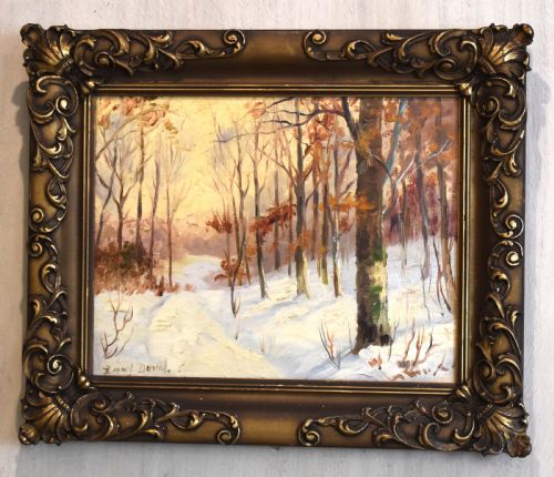 CANADIAN LANDSCAPE OIL PAINTING BY LIONEL DUVAL - ADDITIONAL PHOTO 1