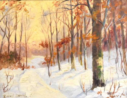 CANADIAN LANDSCAPE OIL PAINTING BY LIONEL DUVAL - ADDITIONAL PHOTO 2