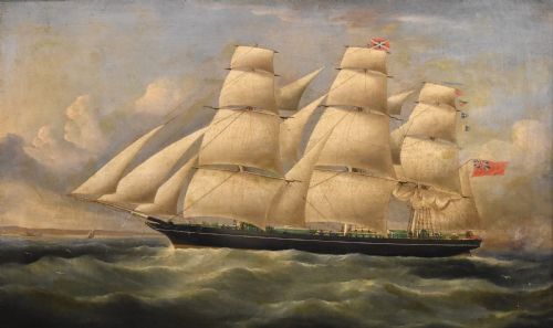 FINE SHIP OIL PAINTING - ADDITIONAL PHOTO 3