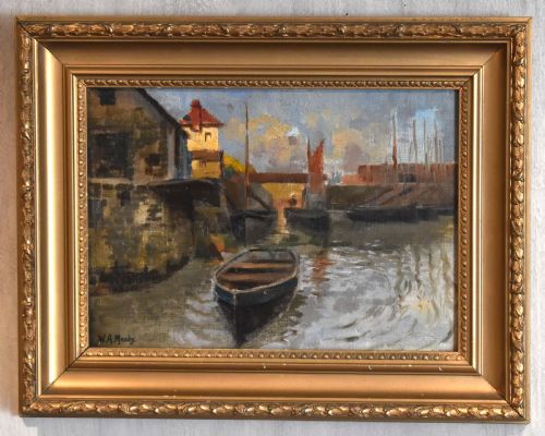 OIL PAINTING OF POLPERRO HARBOUR CORNWALL - ADDITIONAL PHOTO 1