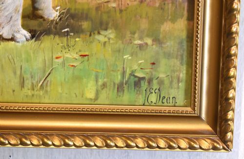 MINTON PORCELAIN PLAQUE OF A MALTESE DOG BY JAMES EDWIN DEAN - ADDITIONAL PHOTO 3