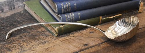 LARGE GEORGIAN SILVER LADLE - ADDITIONAL PHOTO 3