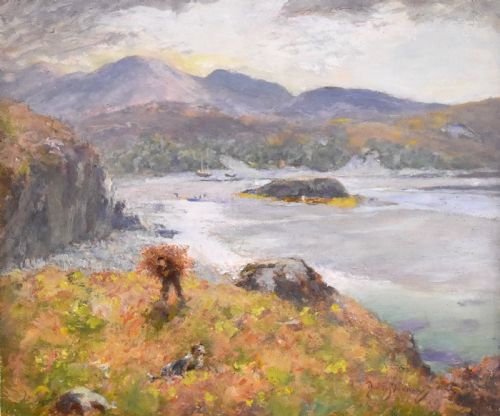 LANDSCAPE OIL PAINTING BY SIR DAVID MURRAY RA - ADDITIONAL PHOTO 3