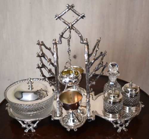UNUSUAL VICTORIAN SILVERPLATE BREAKFAST CRUET - ADDITIONAL PHOTO 1