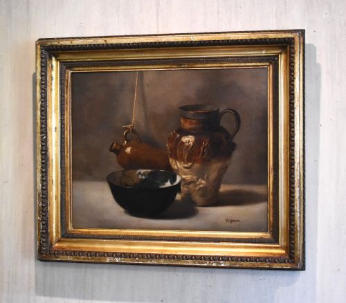 Still Life Oil Painting of Ceramics
