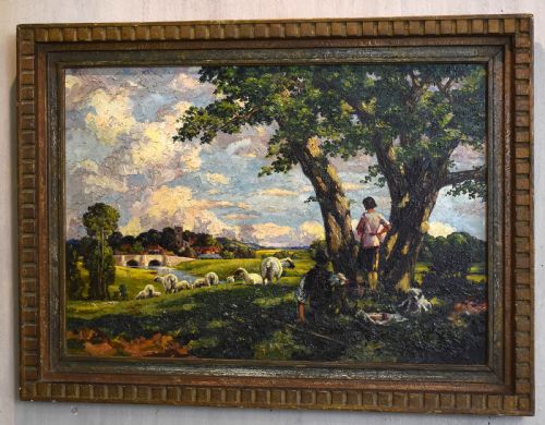 SUMMER PASTORAL OIL PAINTING BY ERIC BELTON - ADDITIONAL PHOTO 1
