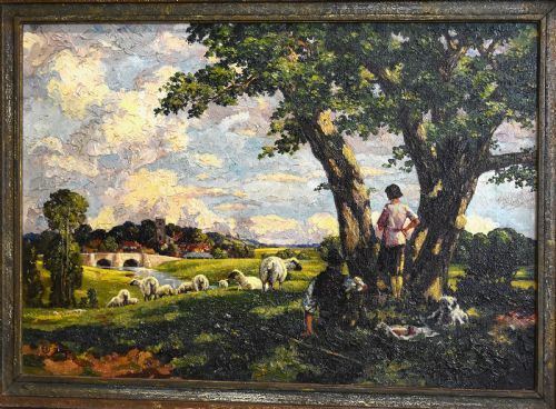 SUMMER PASTORAL OIL PAINTING BY ERIC BELTON - ADDITIONAL PHOTO 2