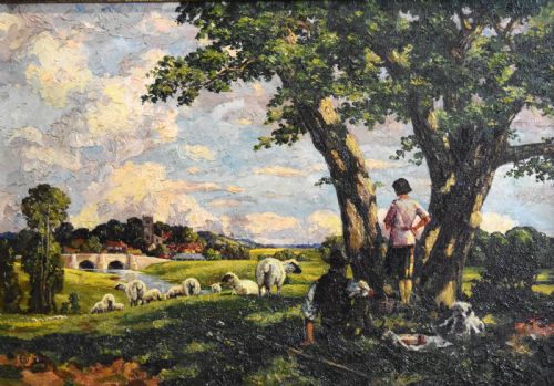 SUMMER PASTORAL OIL PAINTING BY ERIC BELTON - ADDITIONAL PHOTO 3