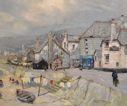 OIL PAINTING OF ST IVES BY GODWIN BENNETT - ADDITIONAL PHOTO 4