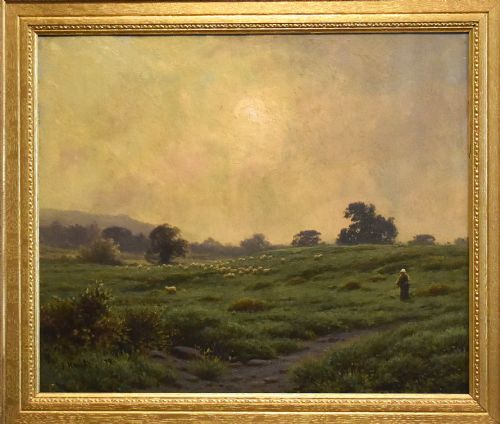 MORNING MISTS OIL PAINTING BY JOSEPH KNIGHT 18371909 - ADDITIONAL PHOTO 2