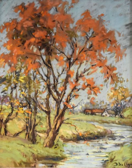 CANADIAN LANDSCAPE IN PASTEL BY BERTHE DES CLAYES - ADDITIONAL PHOTO 3