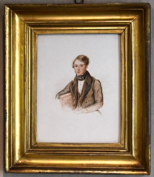 A FINE WATERCOLOUR PORTRAIT OF A GENTLEMAN - ADDITIONAL PHOTO 1