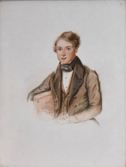 A FINE WATERCOLOUR PORTRAIT OF A GENTLEMAN - ADDITIONAL PHOTO 2